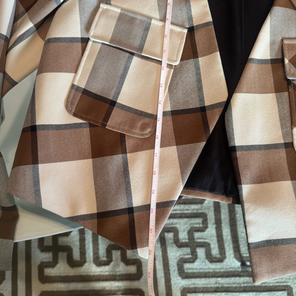 Tibi Dylan Plaid Crop Jacket, Size 10 - Picture 12 of 14